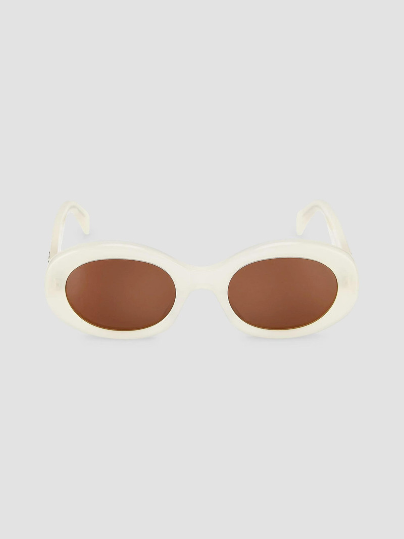 Women's Triomphe 52MM Oval Sunglasses - Ivory Brown 1