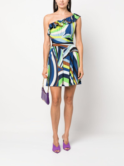 PUCCI Iride-print one-shoulder minidress outlook