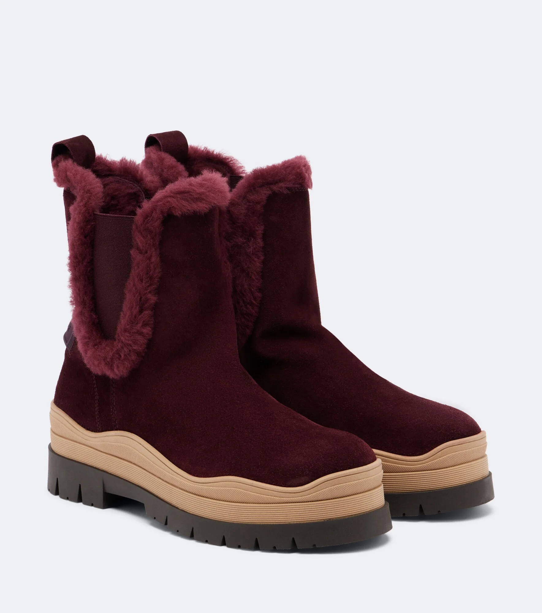 Arosa shearling-lined suede ankle boots - 1