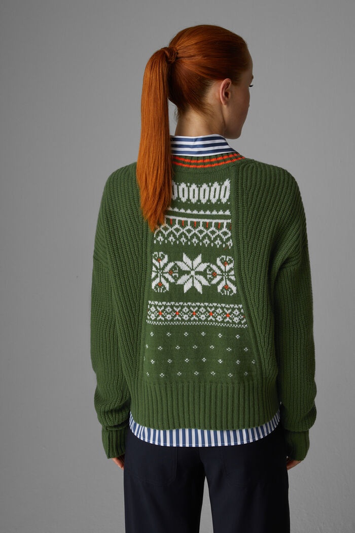 Jarla Knitted pullover in Green - 3
