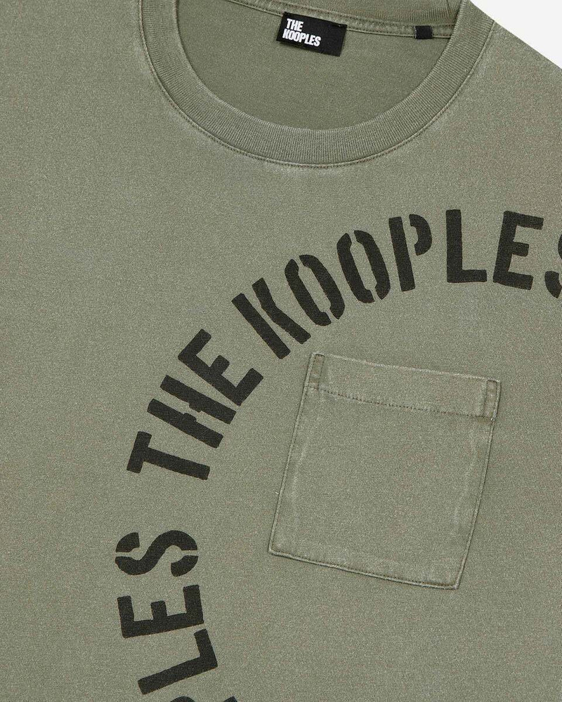 T-SHIRT WITH KHAKI SCREEN PRINT 6