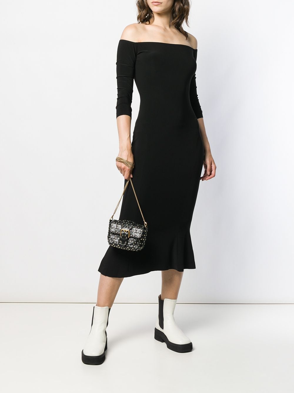 off-the-shoulder fishtail dress - 2