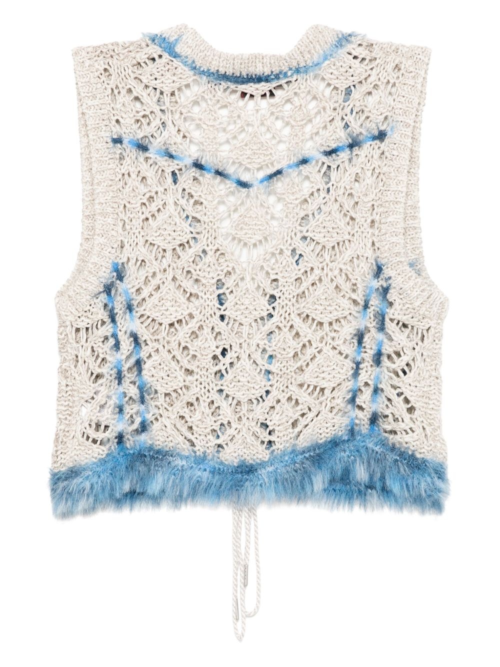 western lace-up knit vest - 2
