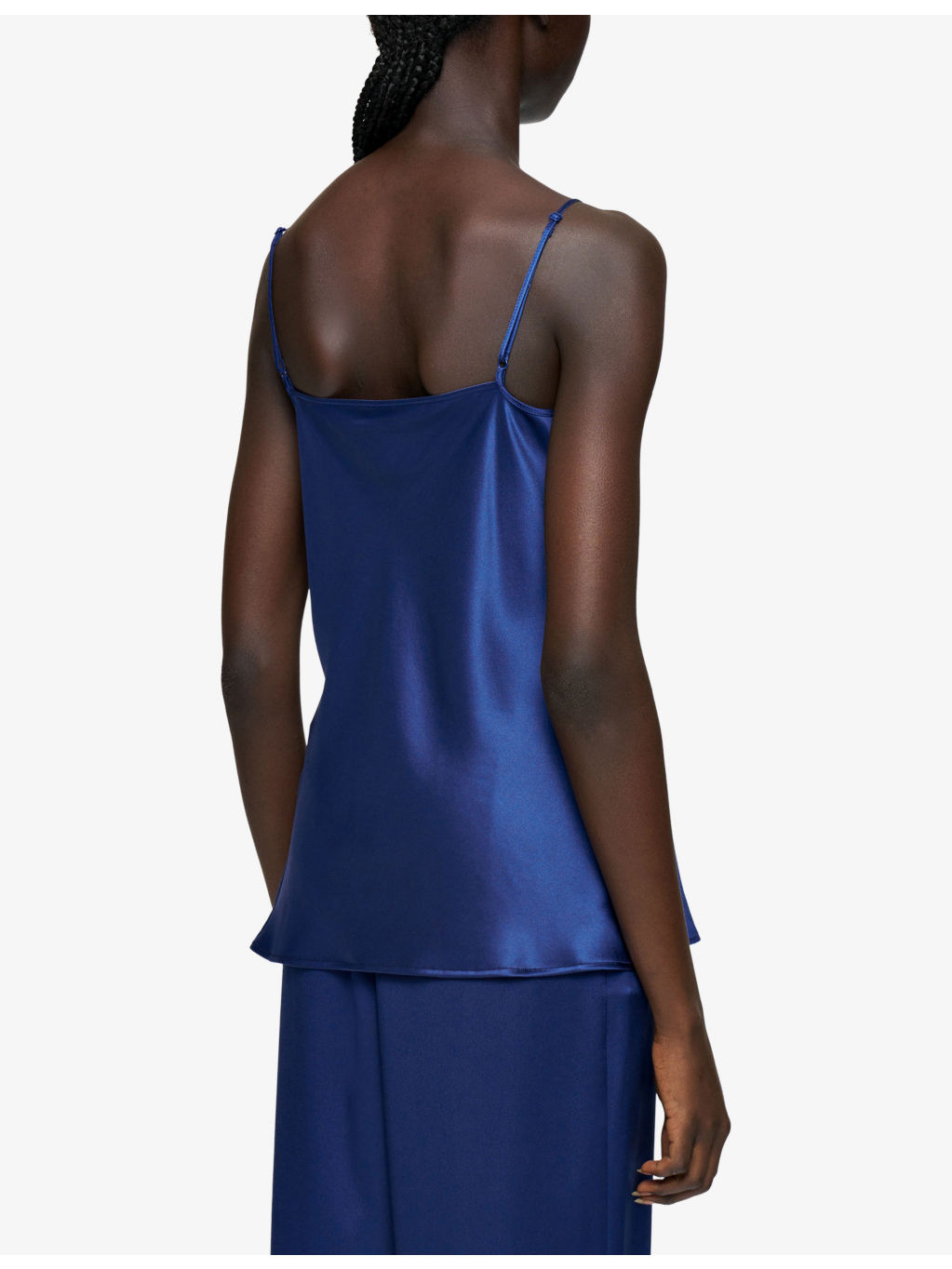 Clea V-Neck Silk-Satin Camisole Top - 4