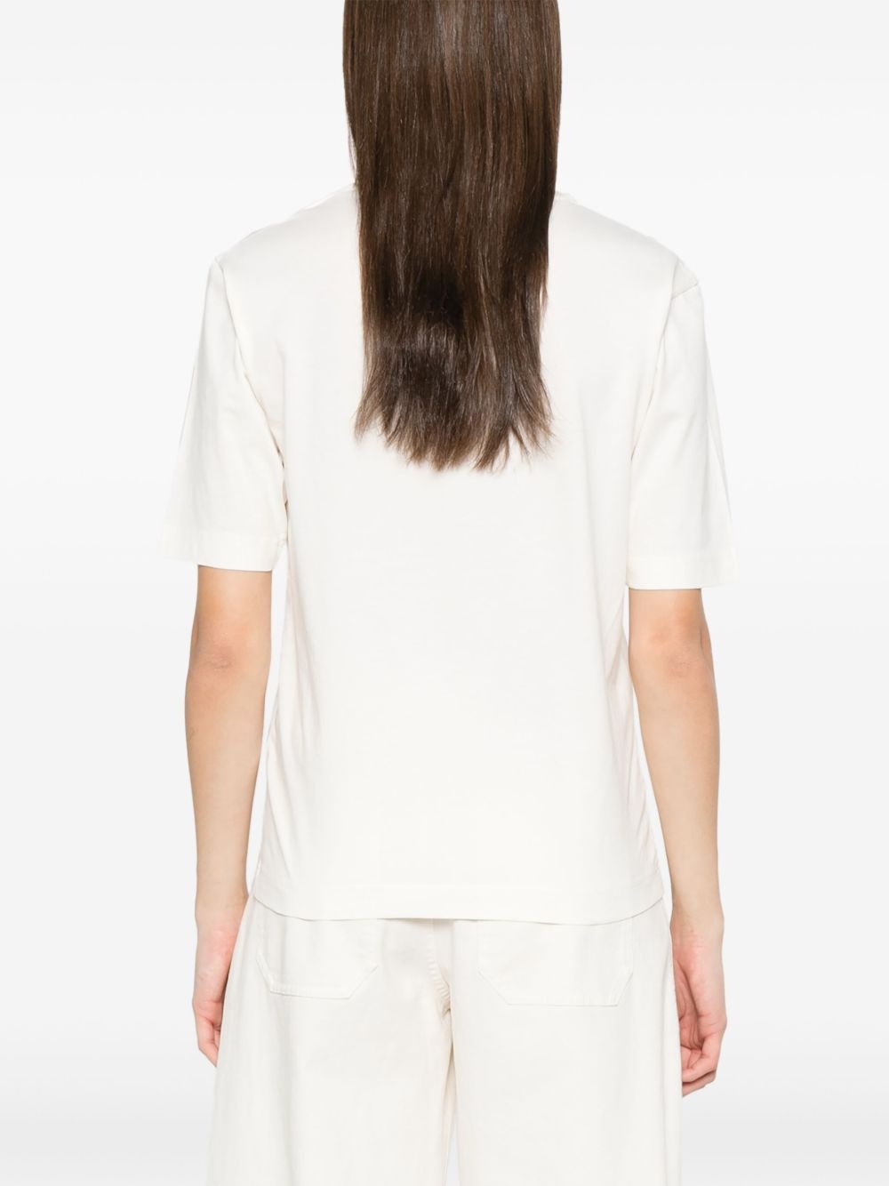 rubberised-logo cotton T-shirt - 4