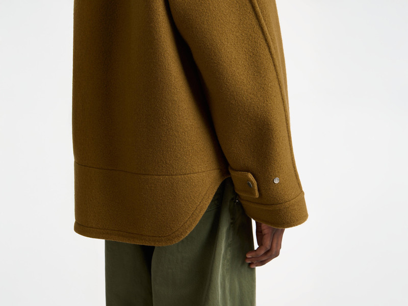 MENS DOUBLE FACED FIREMAN JACKET IN TOBACCO BROWN 6