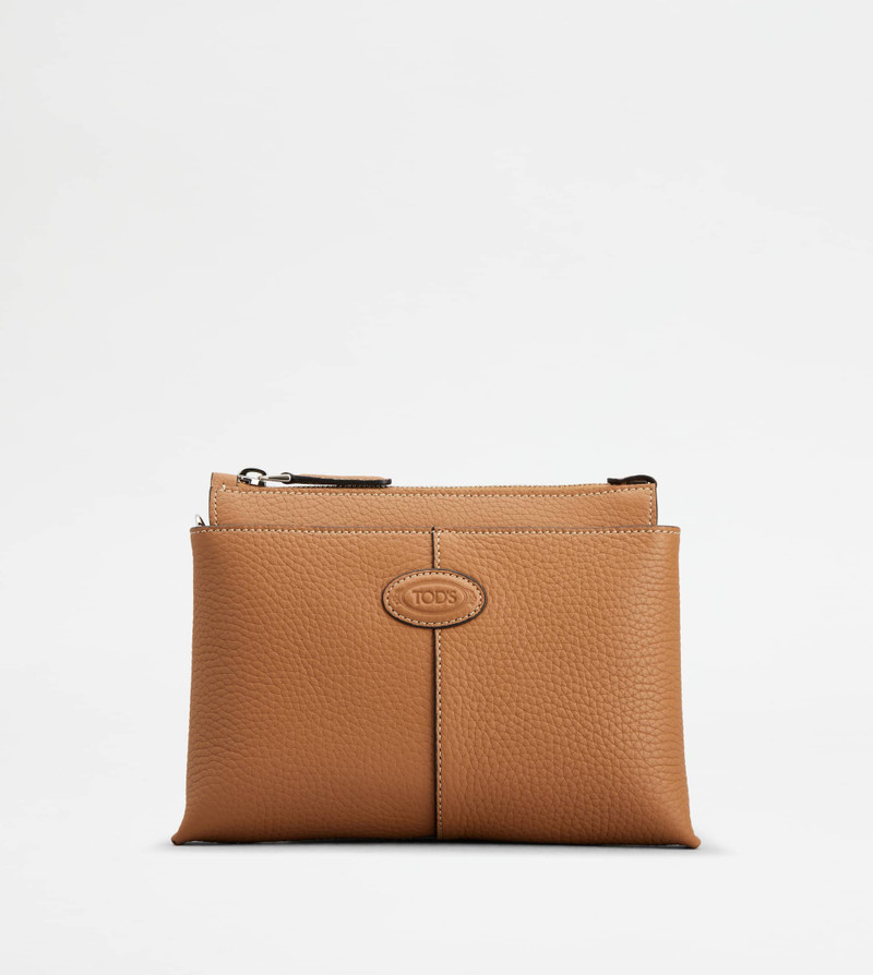 TOD'S DI BAG SHOULDER BAG IN LEATHER MINI - BROWN 1