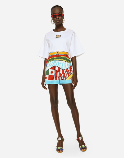 Dolce & Gabbana Carretto-print cotton shorts outlook