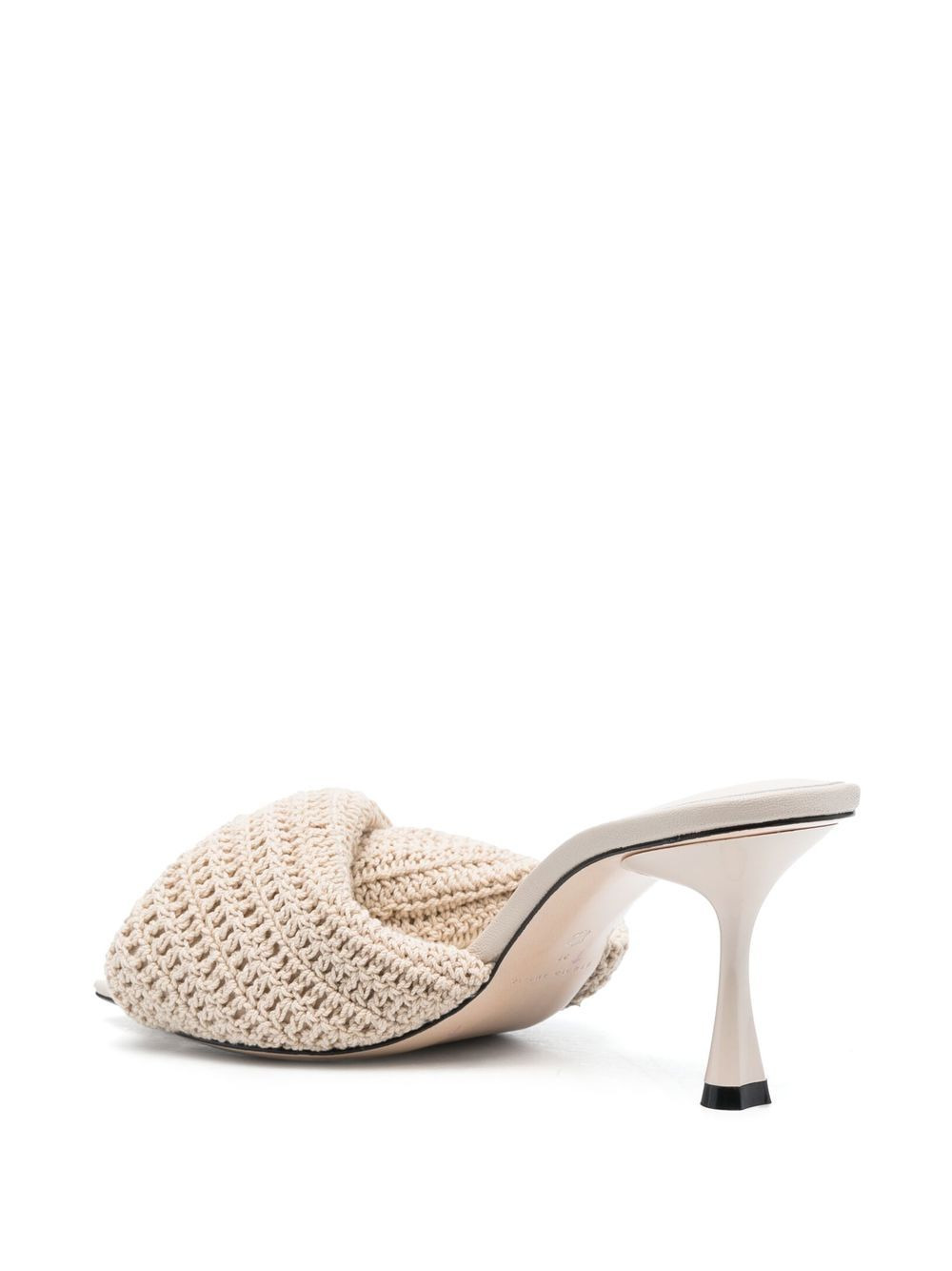 75mm twist-detail crochet mules - 3