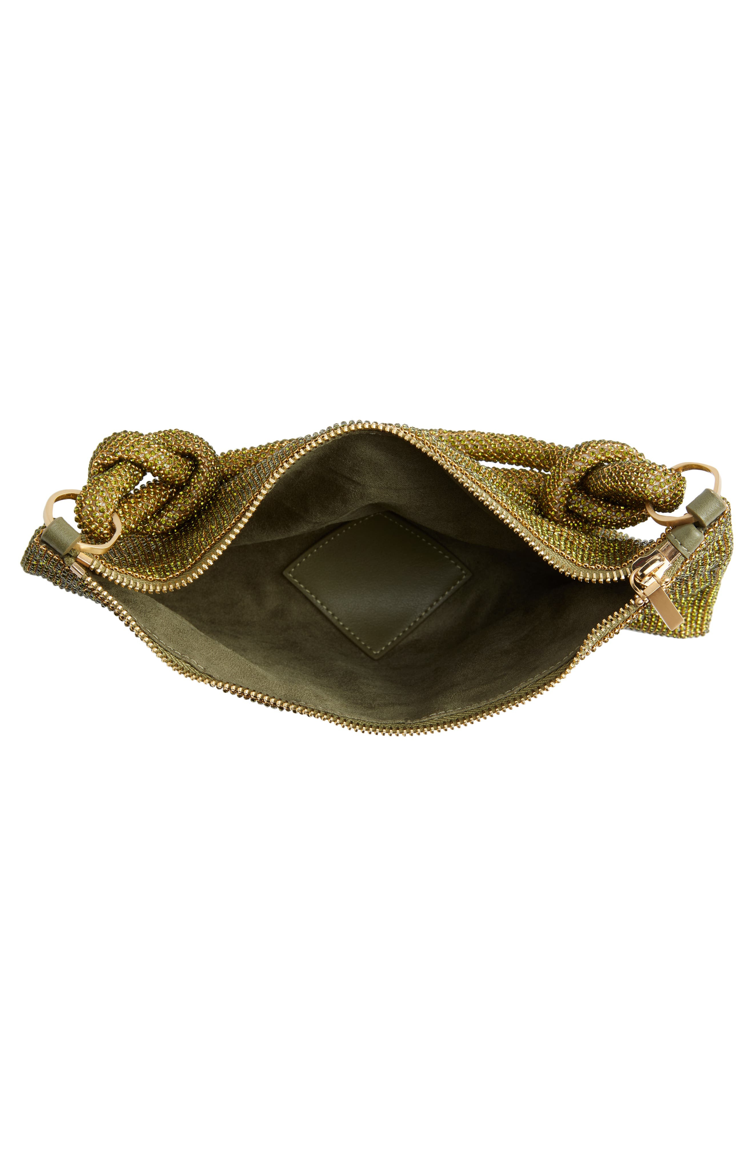 Cult Gaia Hera Nano Rhinestone Shoulder Bag in Fatigue at Nordstrom - 4