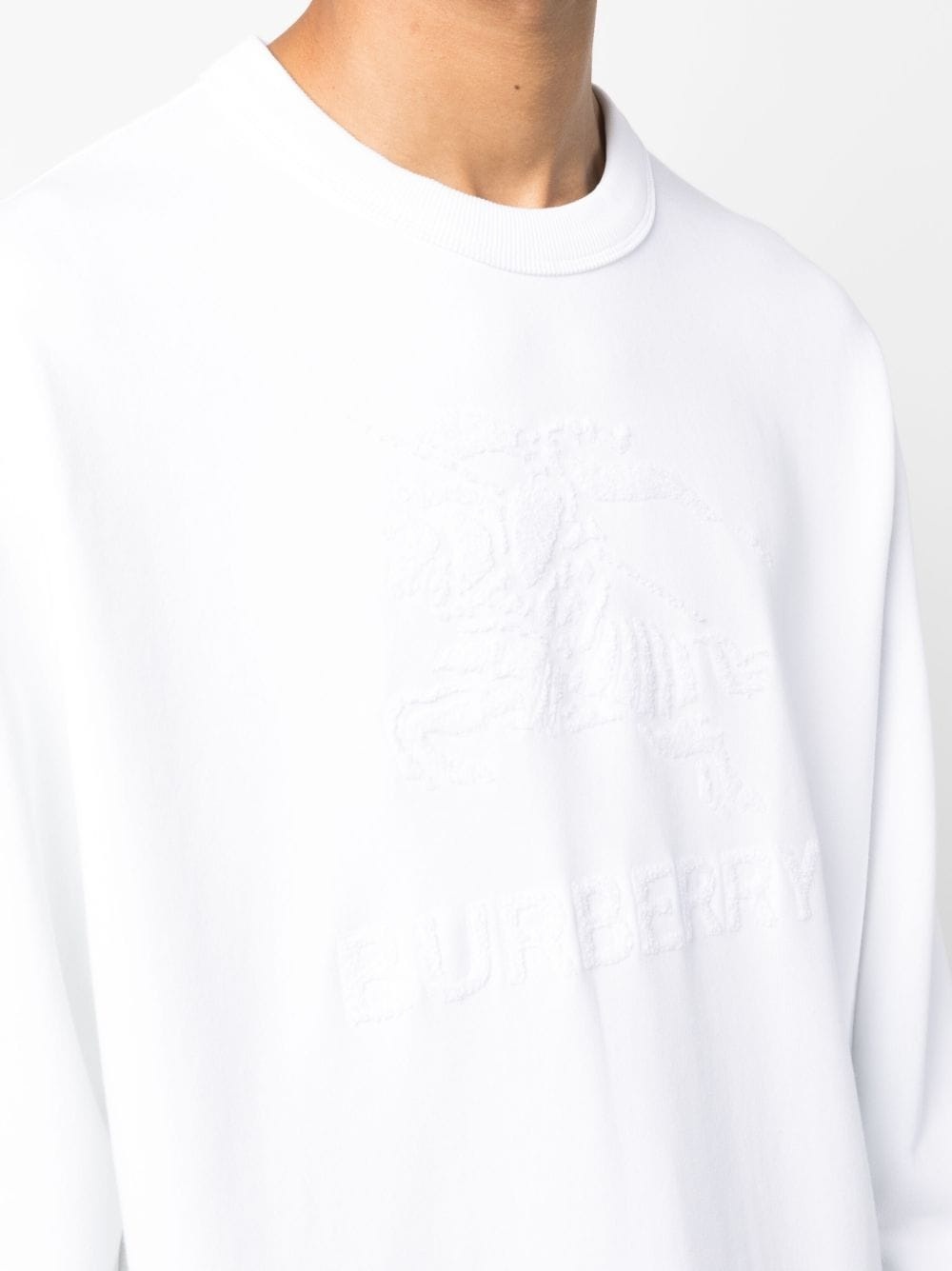 flocked-logo cotton sweatshirt - 5