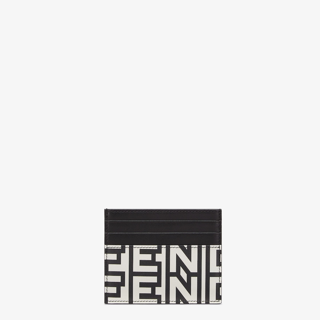 Card holder with six slots and flat central pocket. Made of leather printed with the Fendi Roma logo - 1
