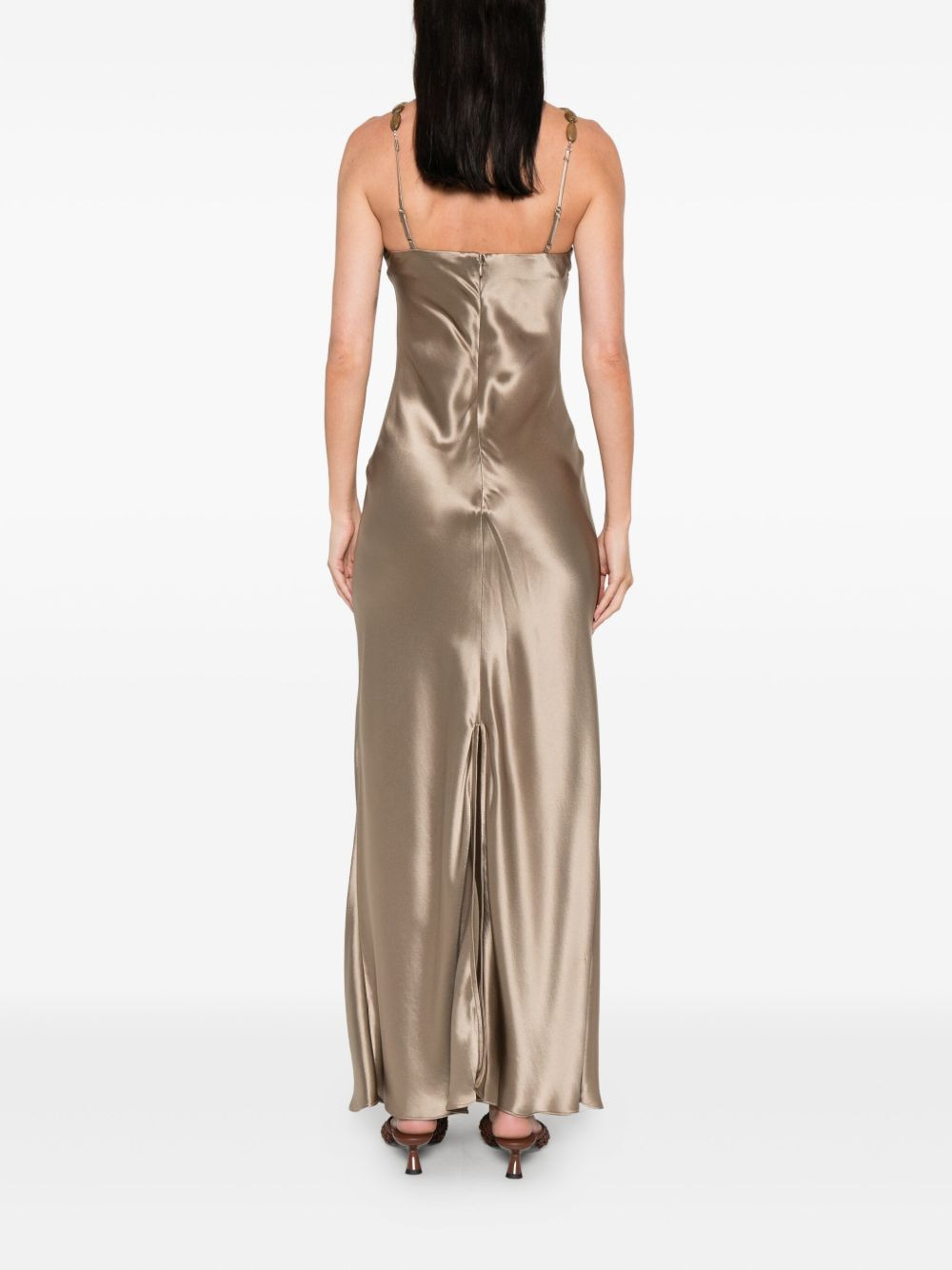 bead-embellished slip maxi dress - 4
