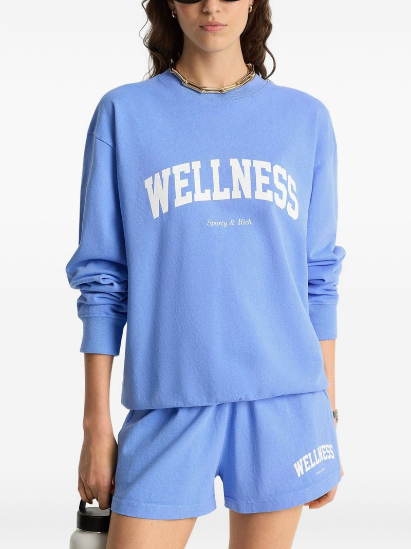 Sporty & Rich lettering-print logo shorts outlook