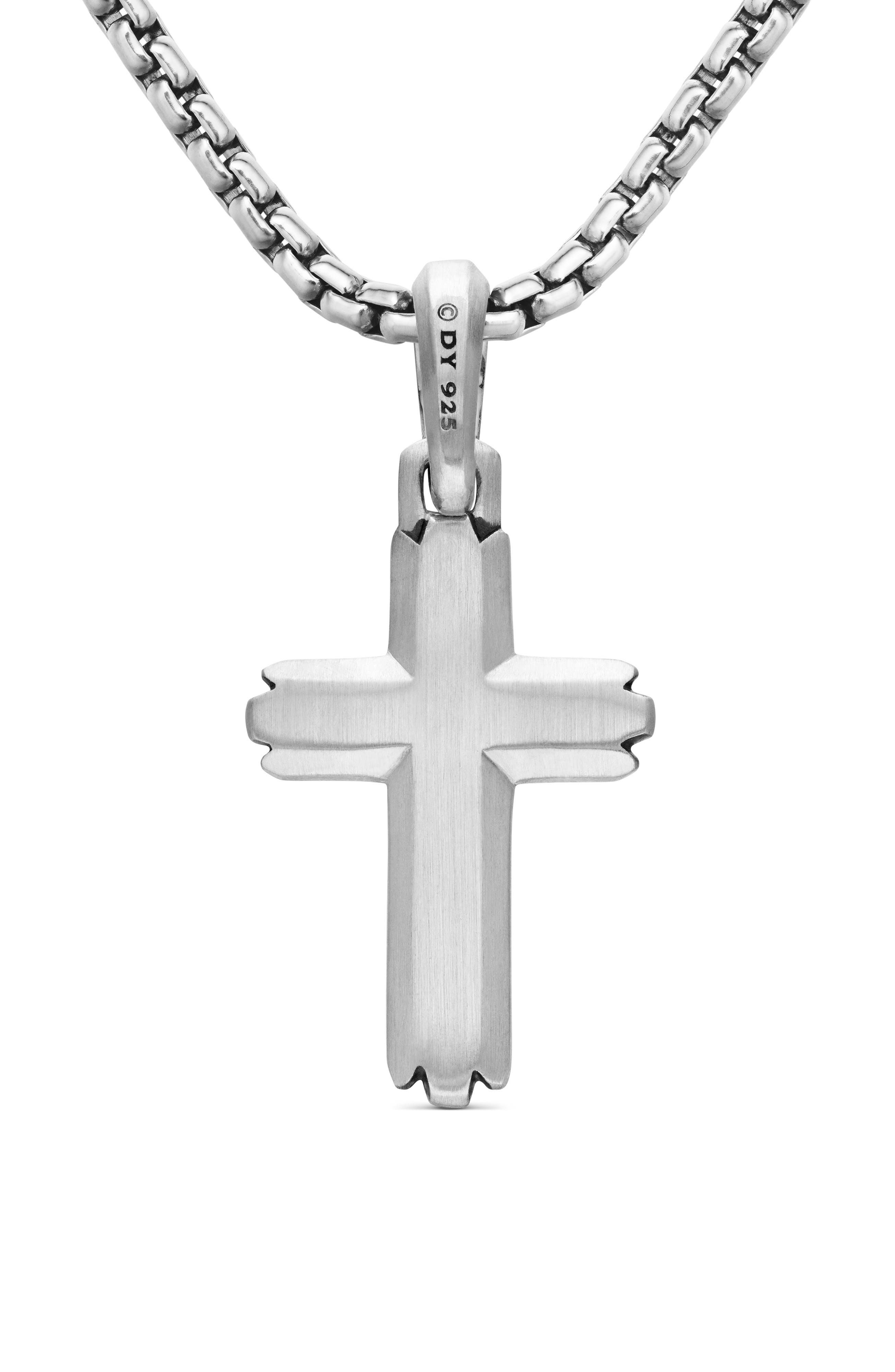 David Yurman Deco Cross Enhancer Pendant in Silver at Nordstrom - 6