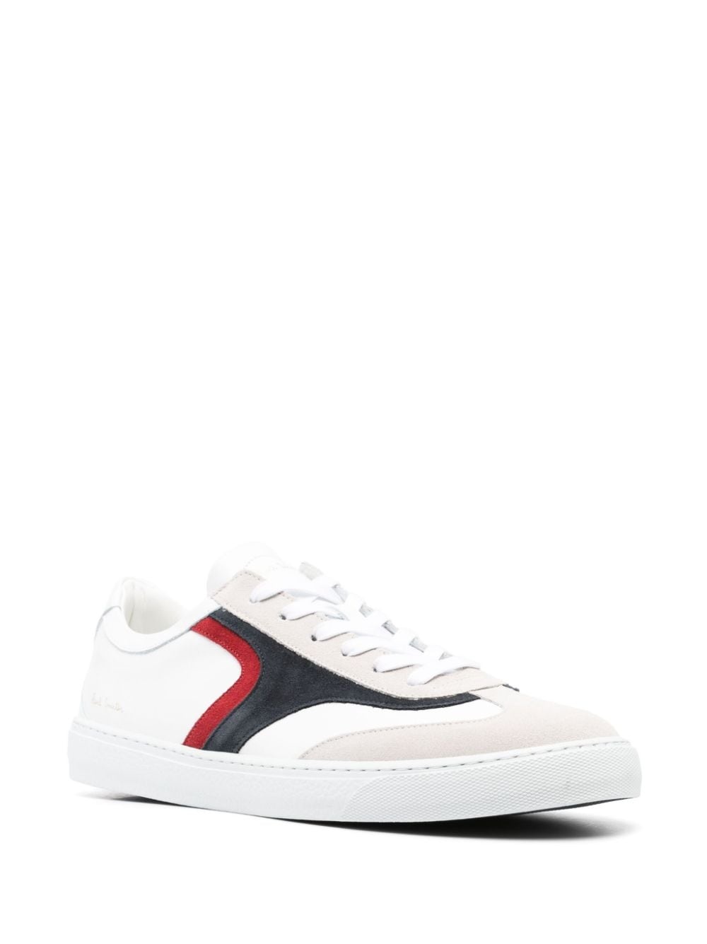 leather lace-up sneakers - 2
