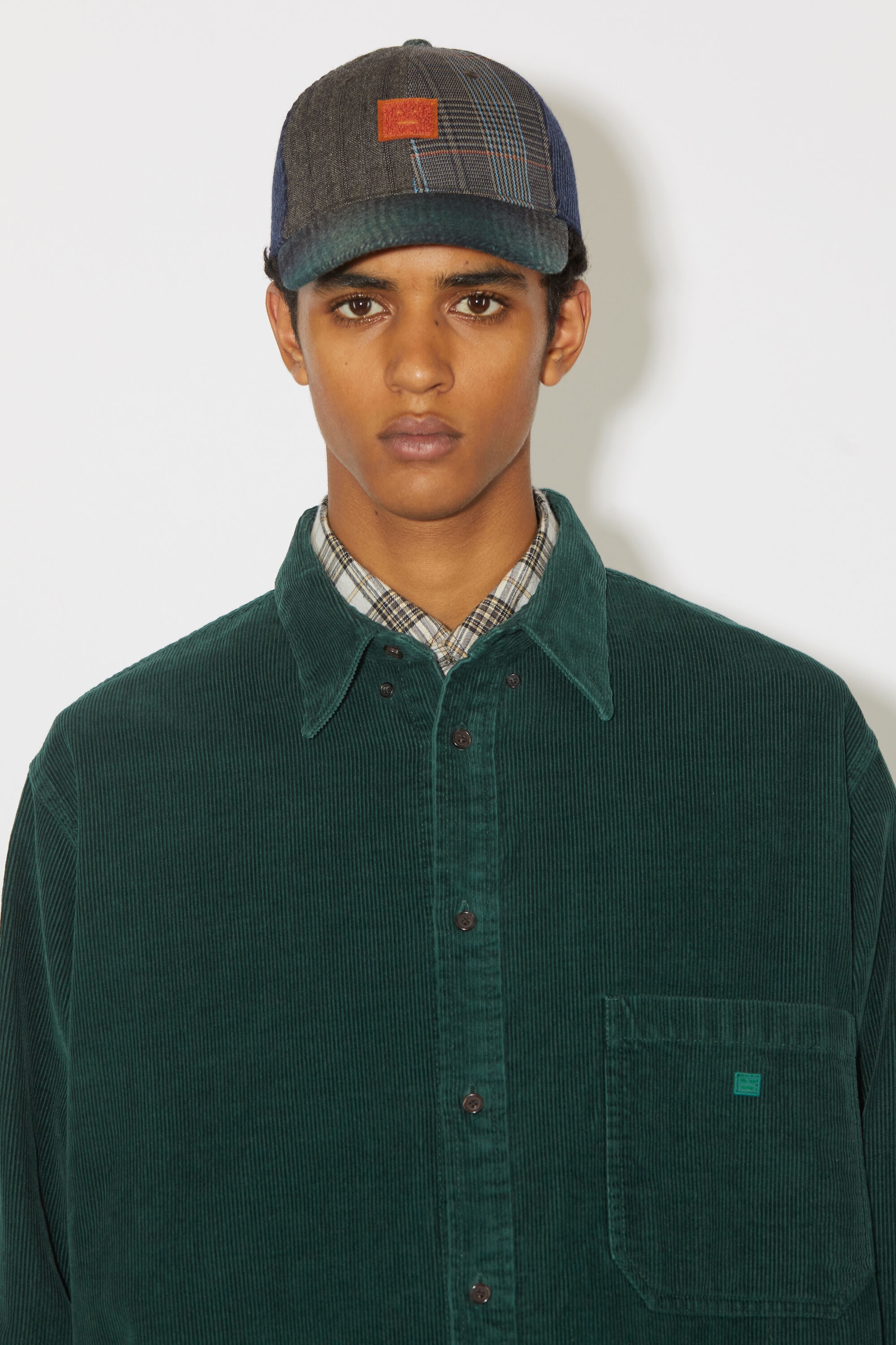 Corduroy overshirt - Night green - 6