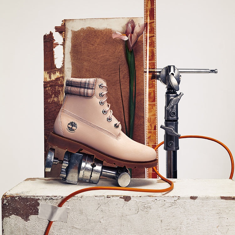 (WMNS) Timberland Lindon Woods 6 Inch Waterproof Boot 'Beige Nubuck and Printed Collar' A2BBR - 9