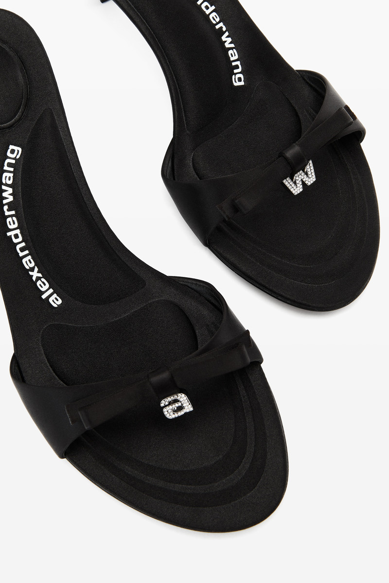 Alexander Wang DAHLIA 50 BOW SANDAL IN SATIN outlook
