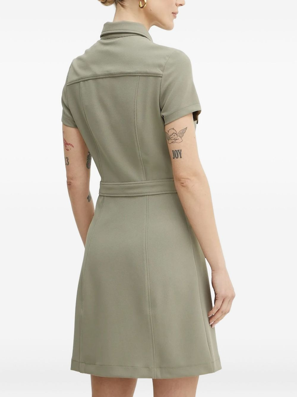 button-fastening pocket dress - 2