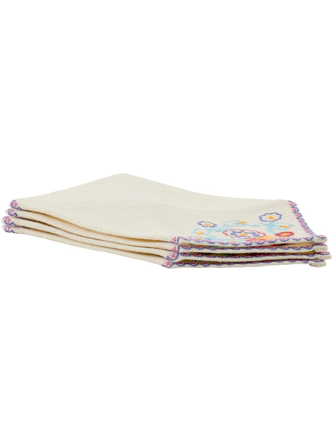 Four-Pack Off-White Garden Party Cocktail Napkins - 2