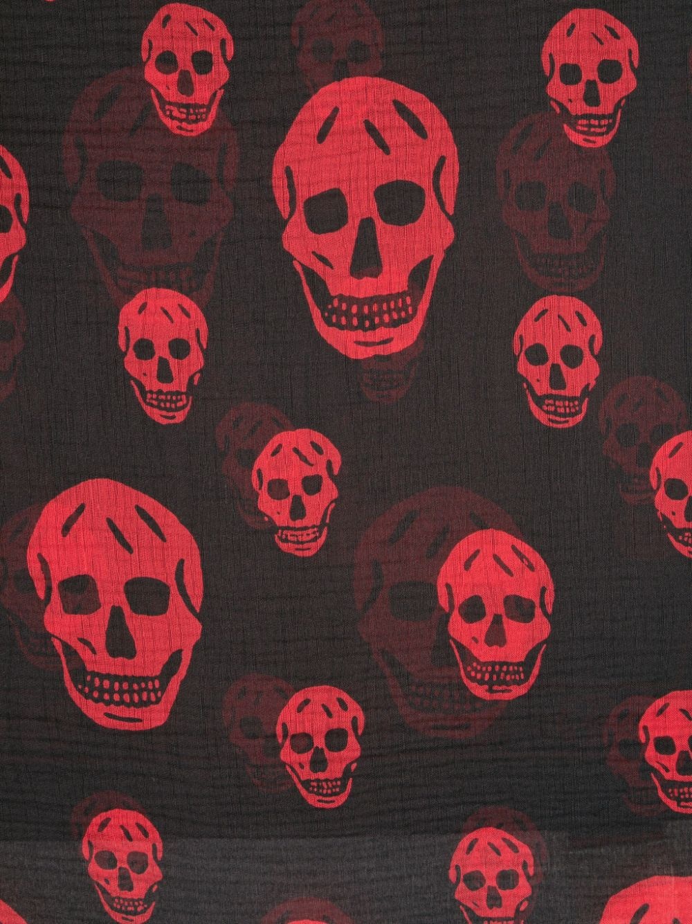 skull-print silk scarf - 2