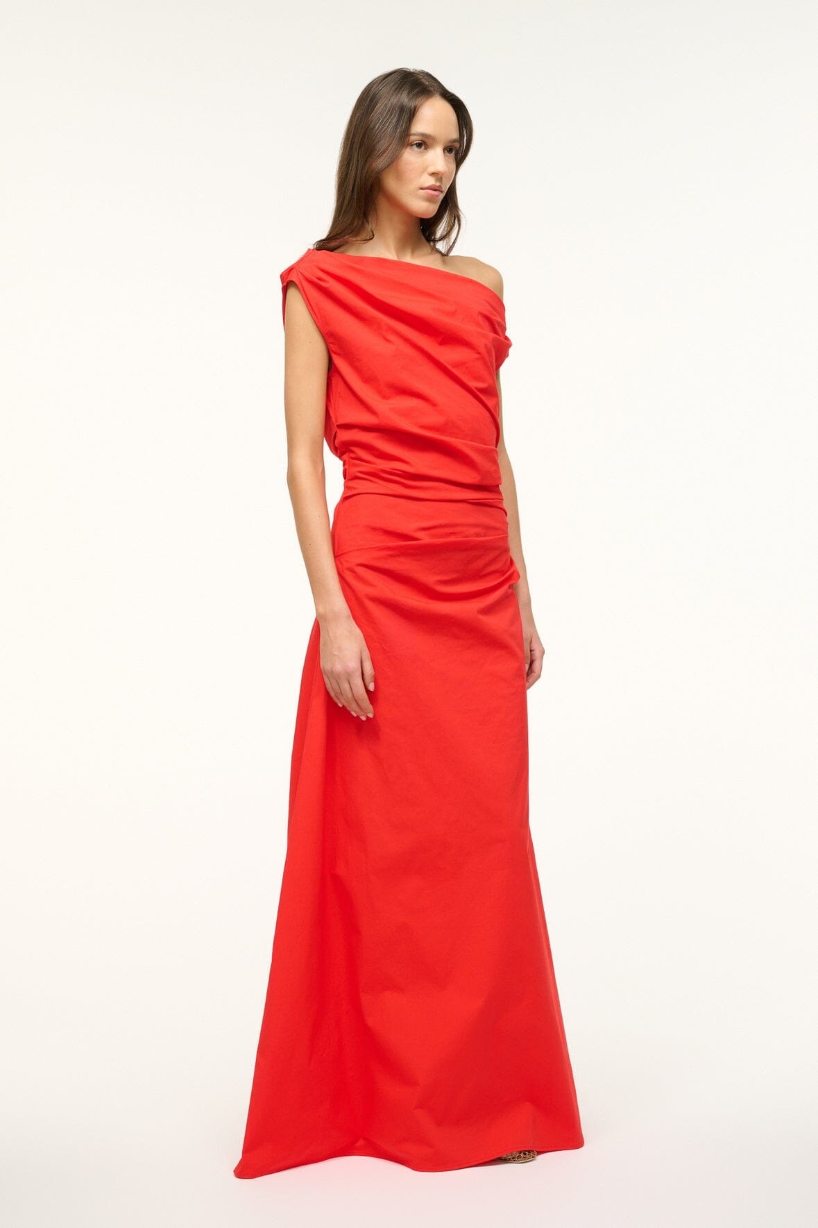 STAUD MAXI PHARE DRESS RED ROSE - 4