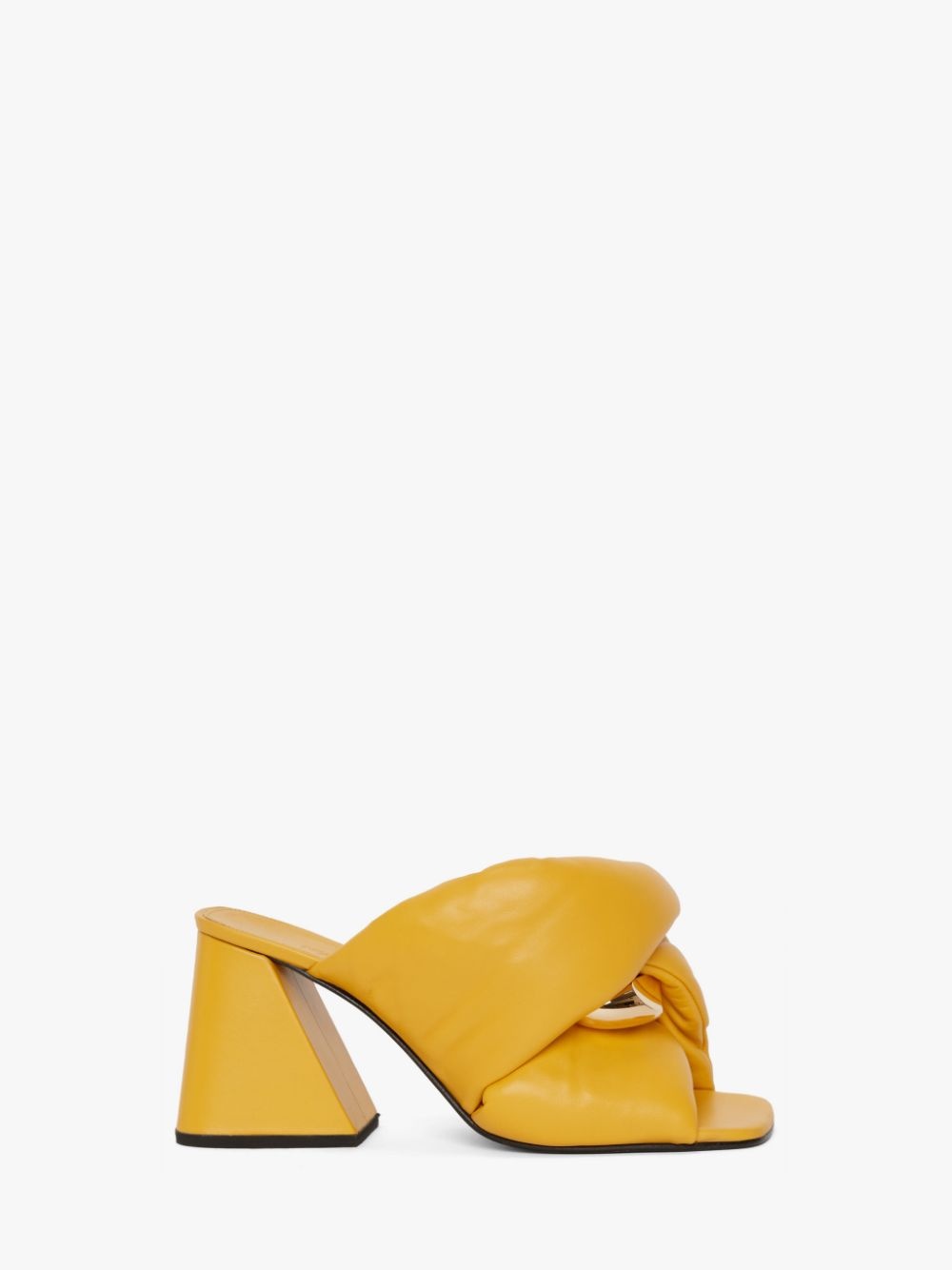 CHAIN TWIST LEATHER MULES - 1