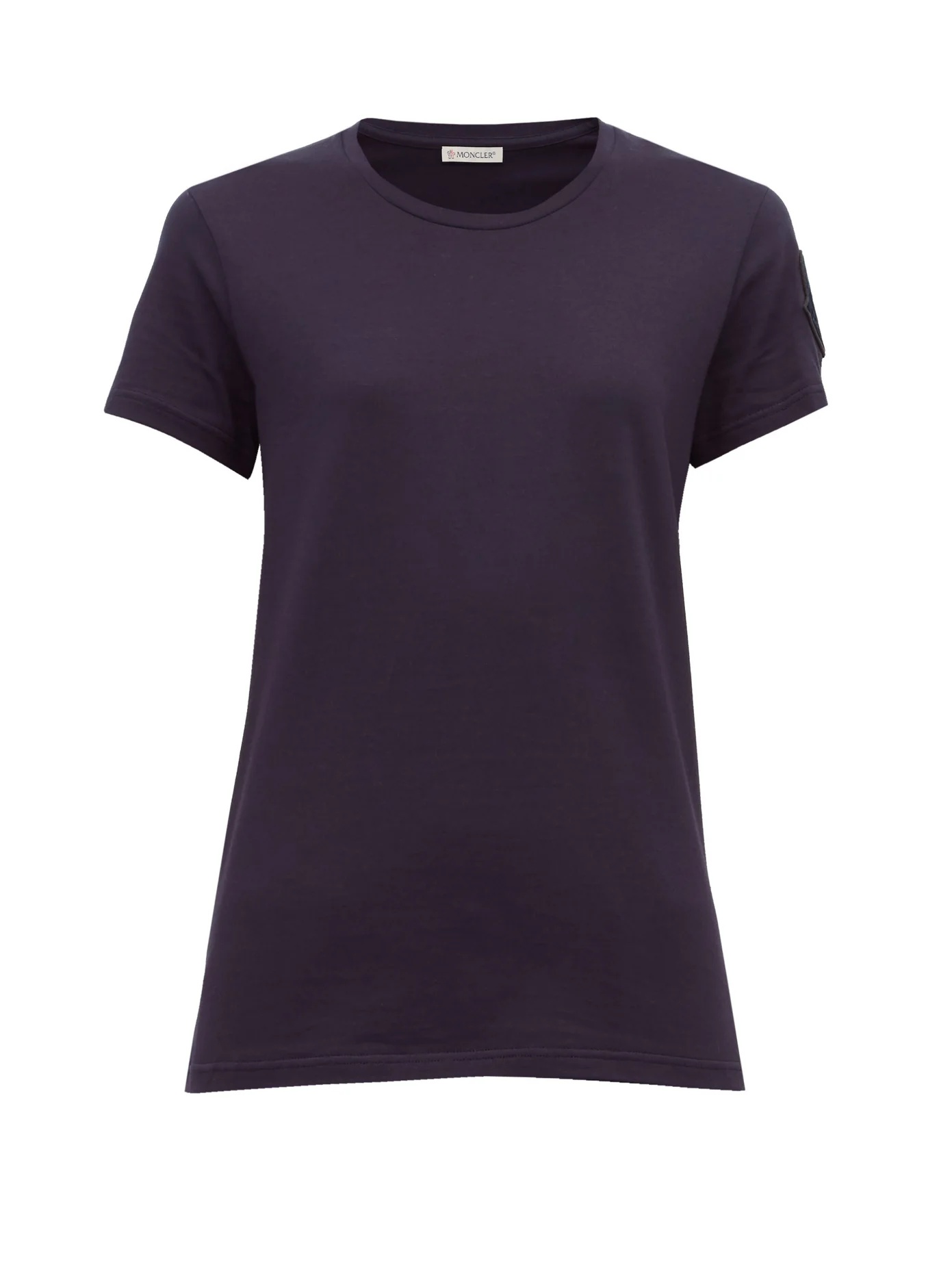 Velvet logo-appliquéd cotton T-shirt - 1