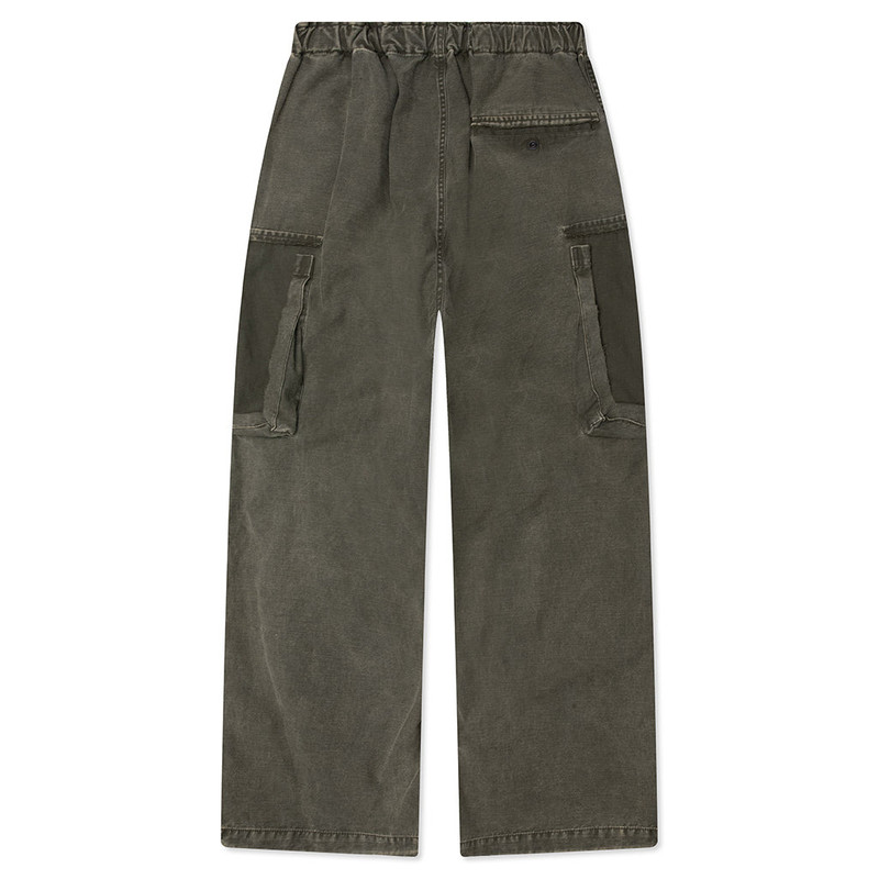 Maison MIHARAYASUHIRO COTTON SATIN CARGO TROUSERS - DARK GREEN outlook
