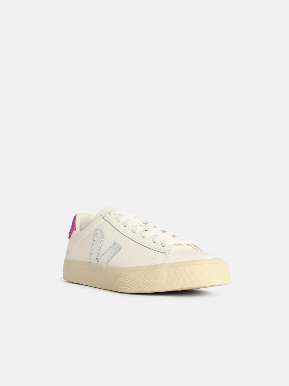 'CAMPO' WHITE LEATHER SNEAKERS - 2