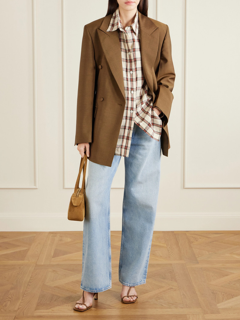 RÓHE Oversized Checked Linen Shirt outlook