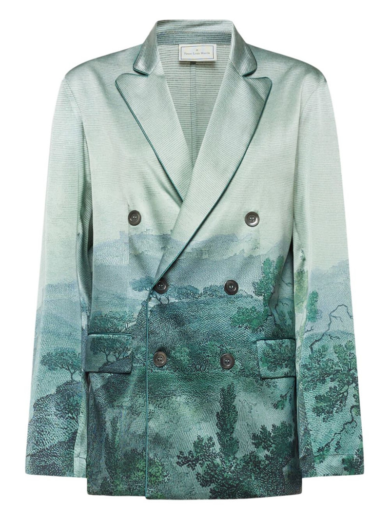 Adastrgum double-breasted landscape-printed jacket 1