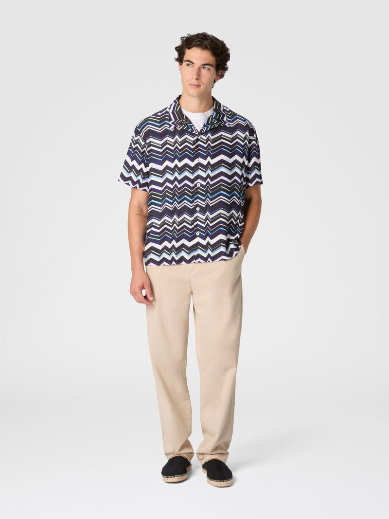 Missoni Bowling shirt in viscose with zigzag print outlook
