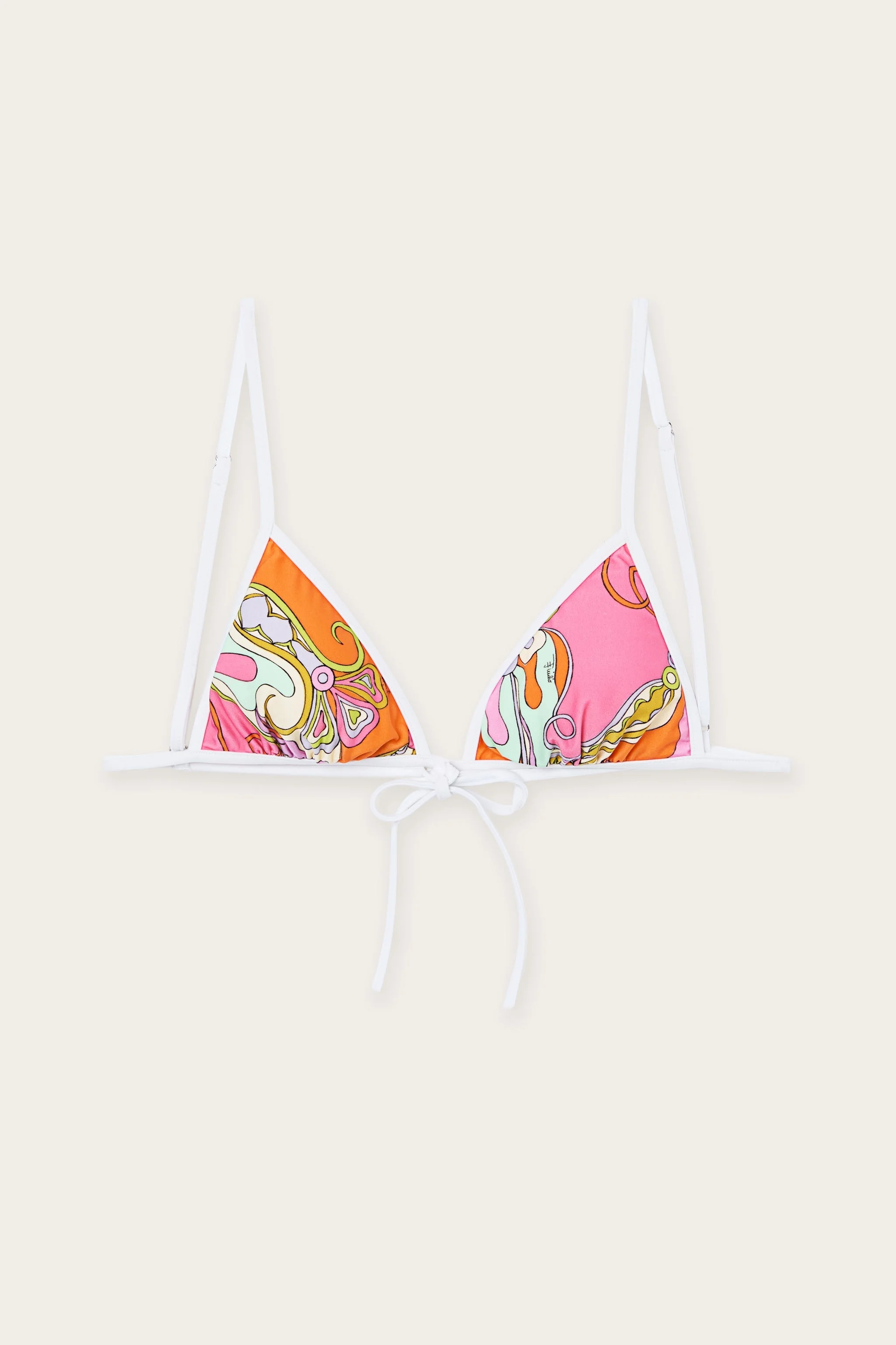 ORCHIDEE PRINT TRIANGLE BIKINI TOP - 1