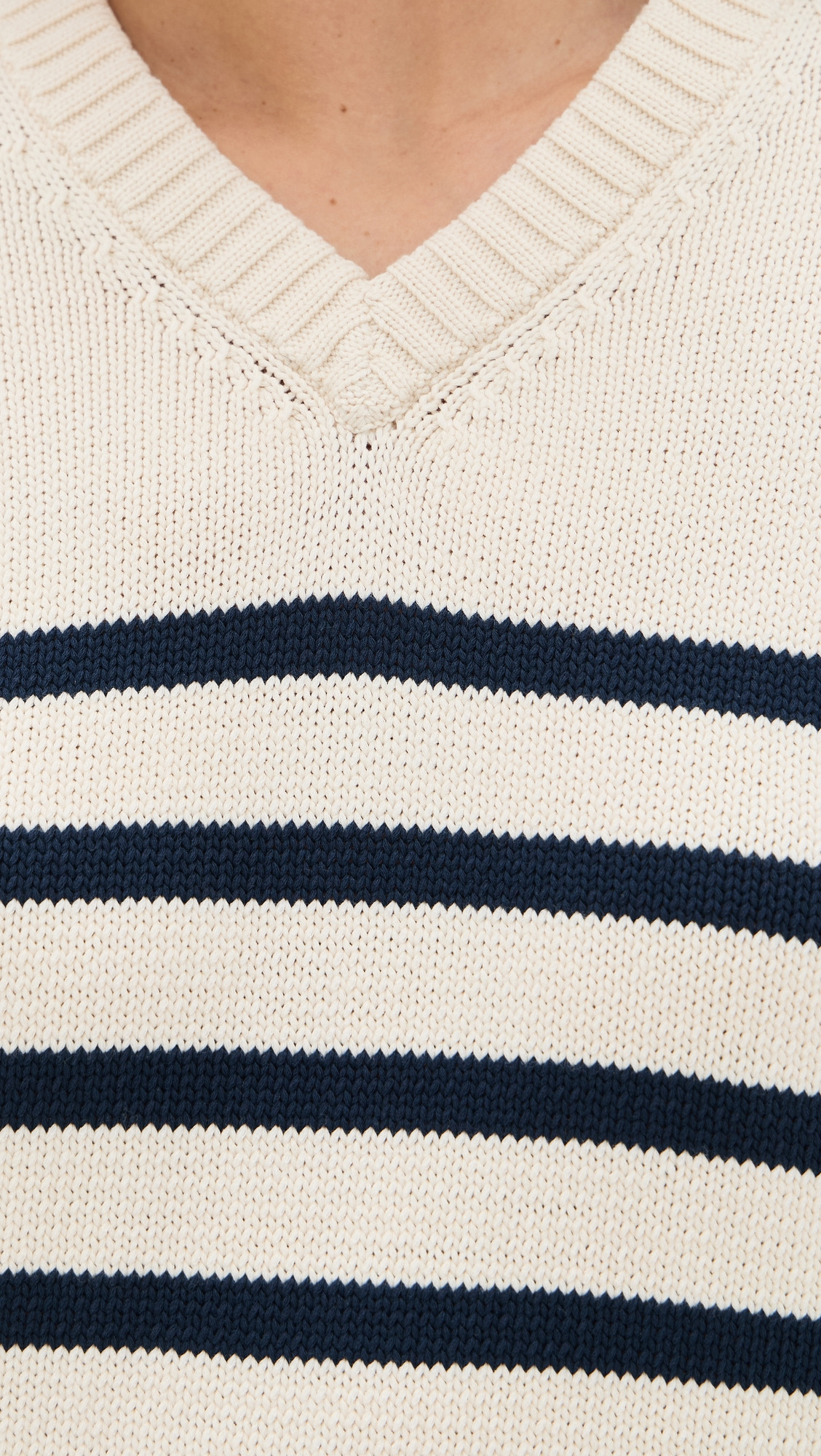Cotton Kate V Neck Pullover - 5