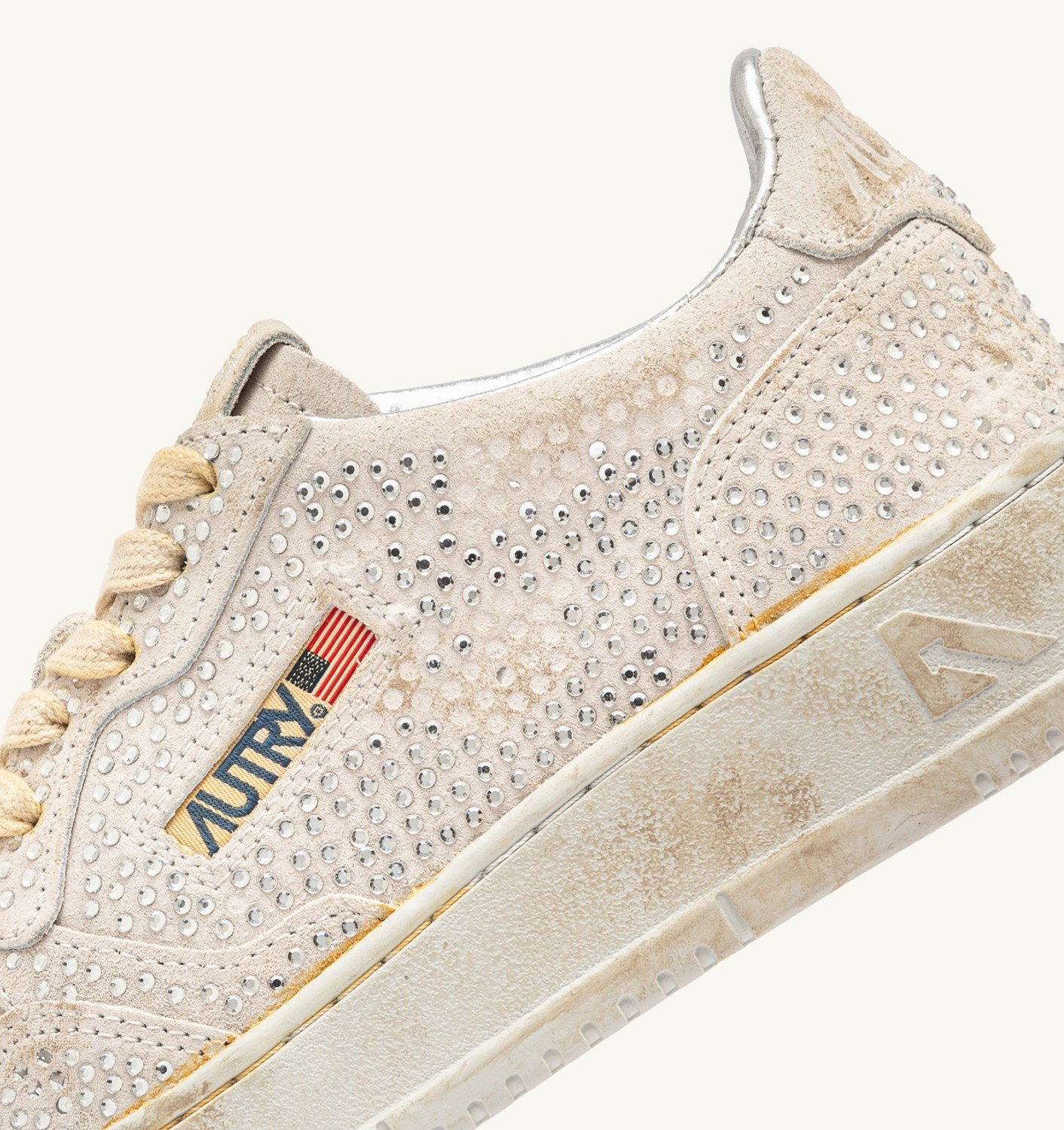 MEDALIST LOW 'CRYSTAL' MICRO RHINESTONES SNEAKERS WHITE - 6