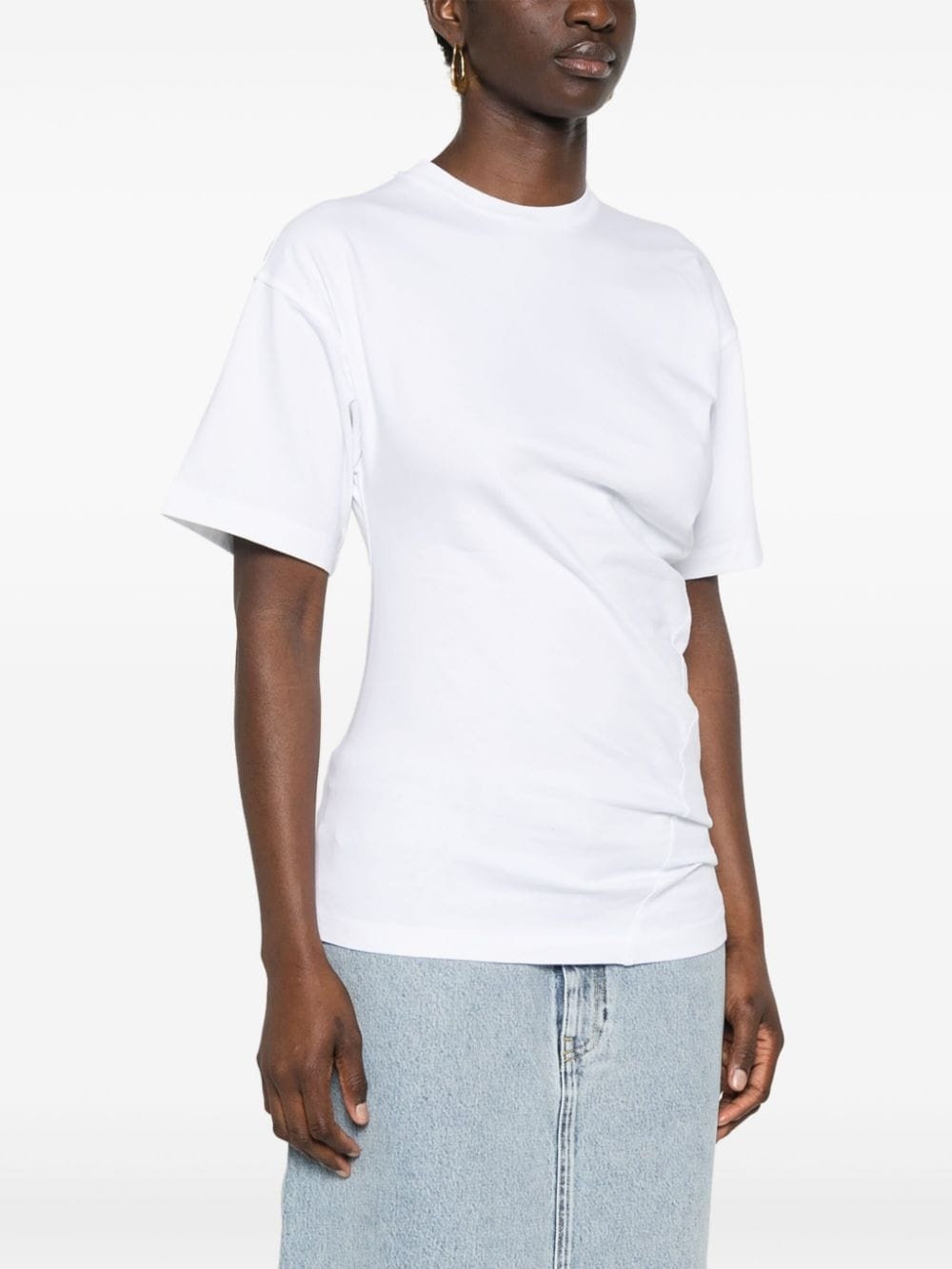 asymmetric organic cotton T-shirt - 3