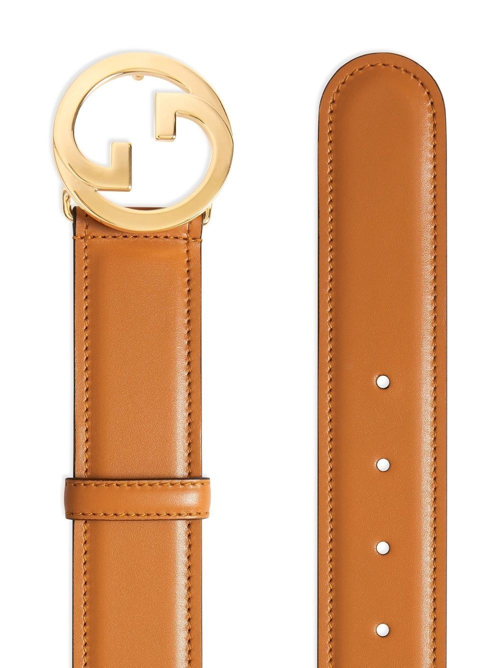 logo-plaque buckle-fastening belt - 2