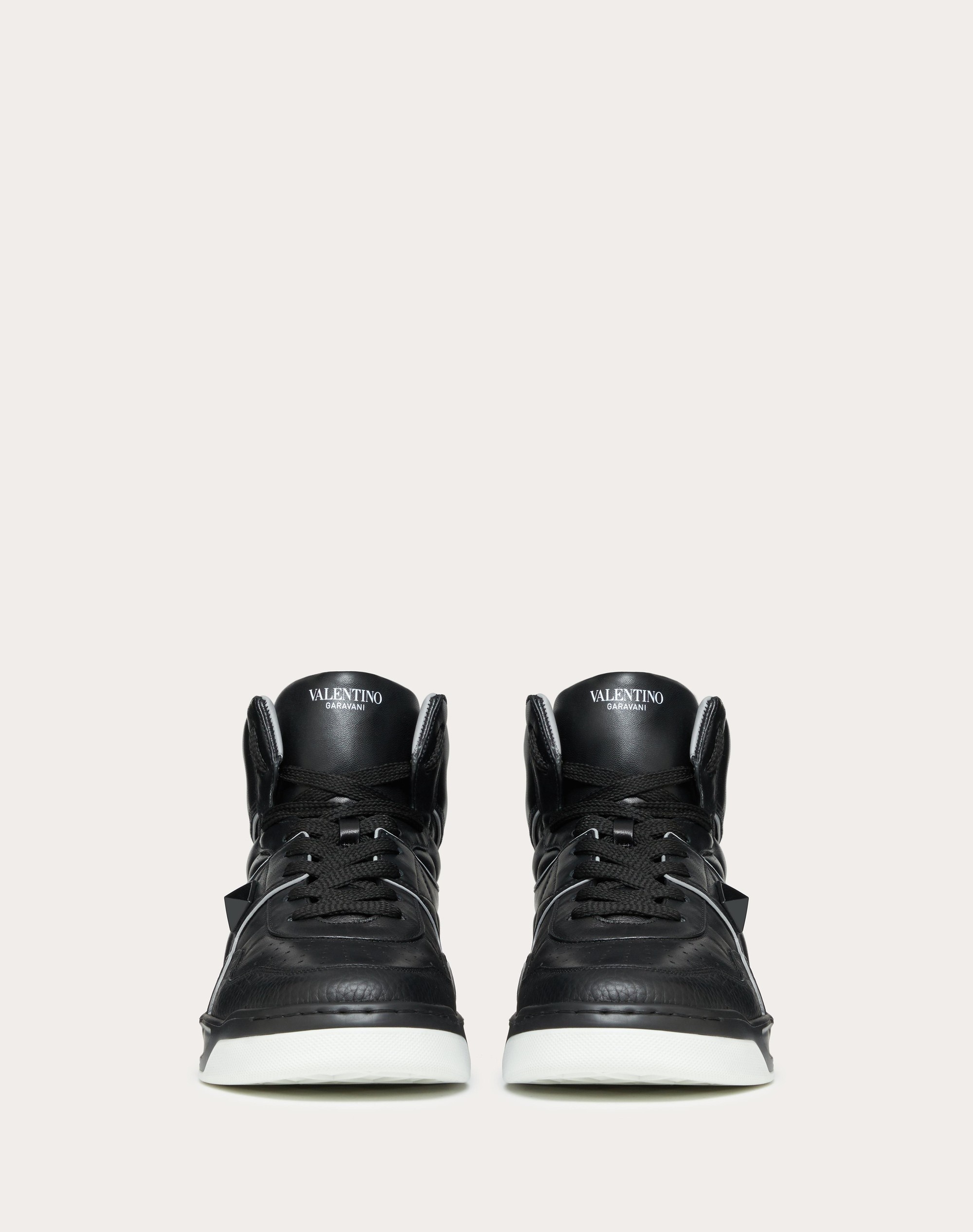 ONE STUD MID-TOP CALFSKIN SNEAKER - 4