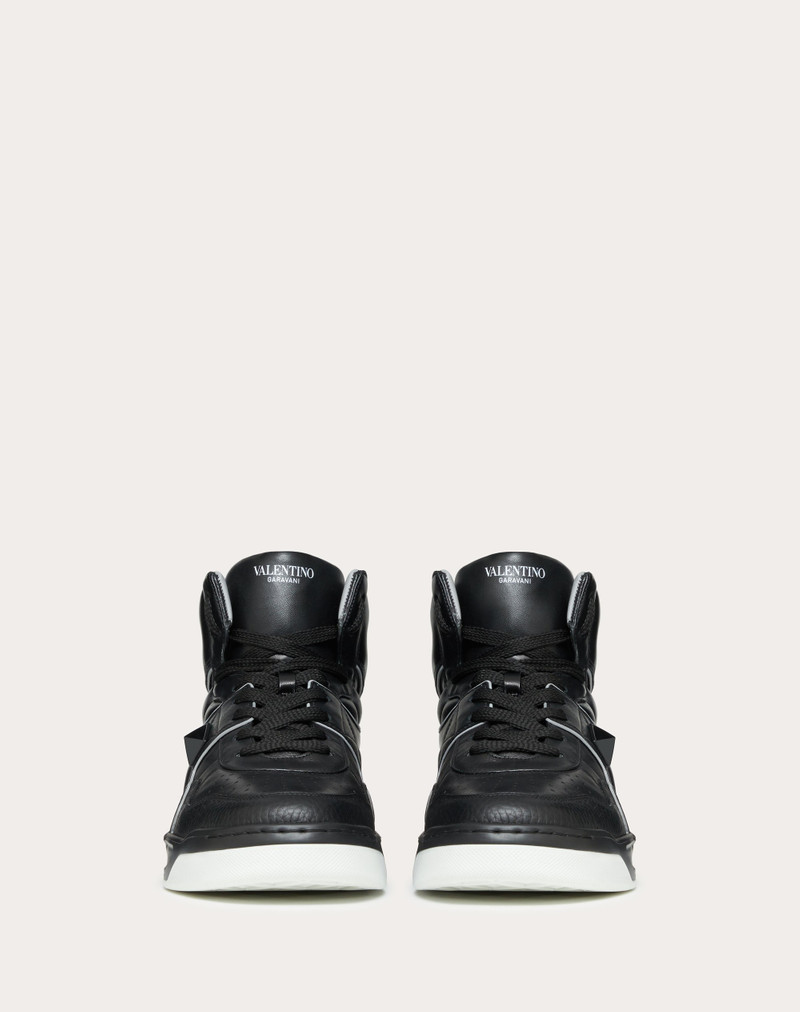 ONE STUD MID-TOP CALFSKIN SNEAKER 4