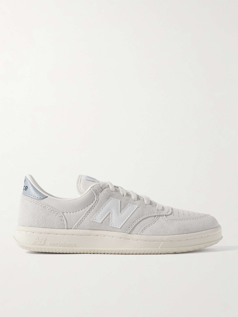 CT500 Leather-Trimmed Suede and Nubuck Sneakers - 1