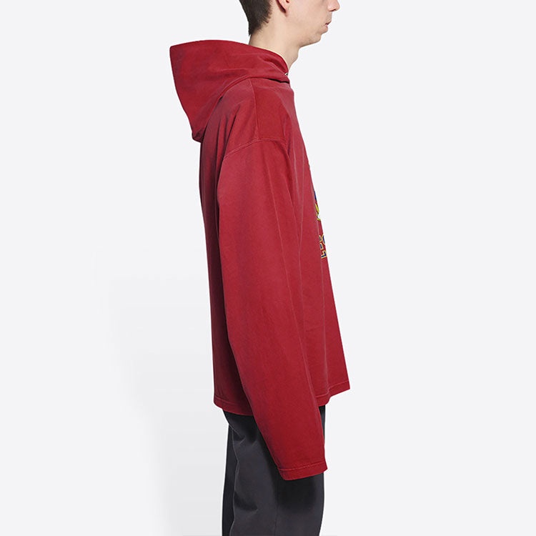Balenciaga Est. 1917 College Logo Print Hoodie 'Red' 674685TLV896163 - 5