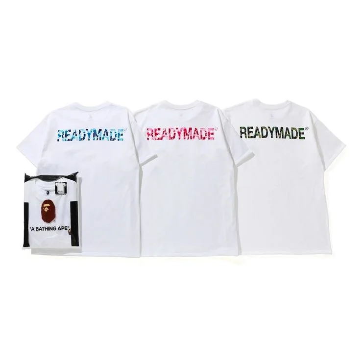 A Bathing Ape x READYMADE Crossover Logo Round Neck Pullover Short Sleeve Pack 'White' 1H23-183-901 - 1
