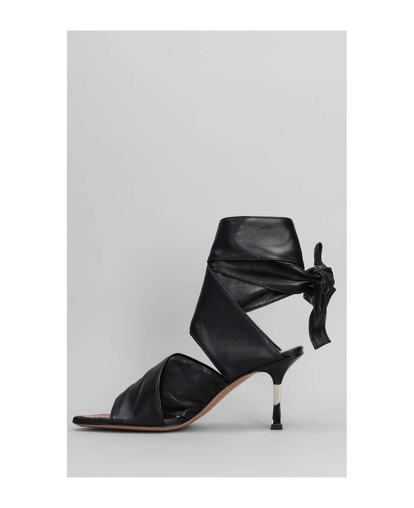 Lorena Sandals In Black Leather - 3