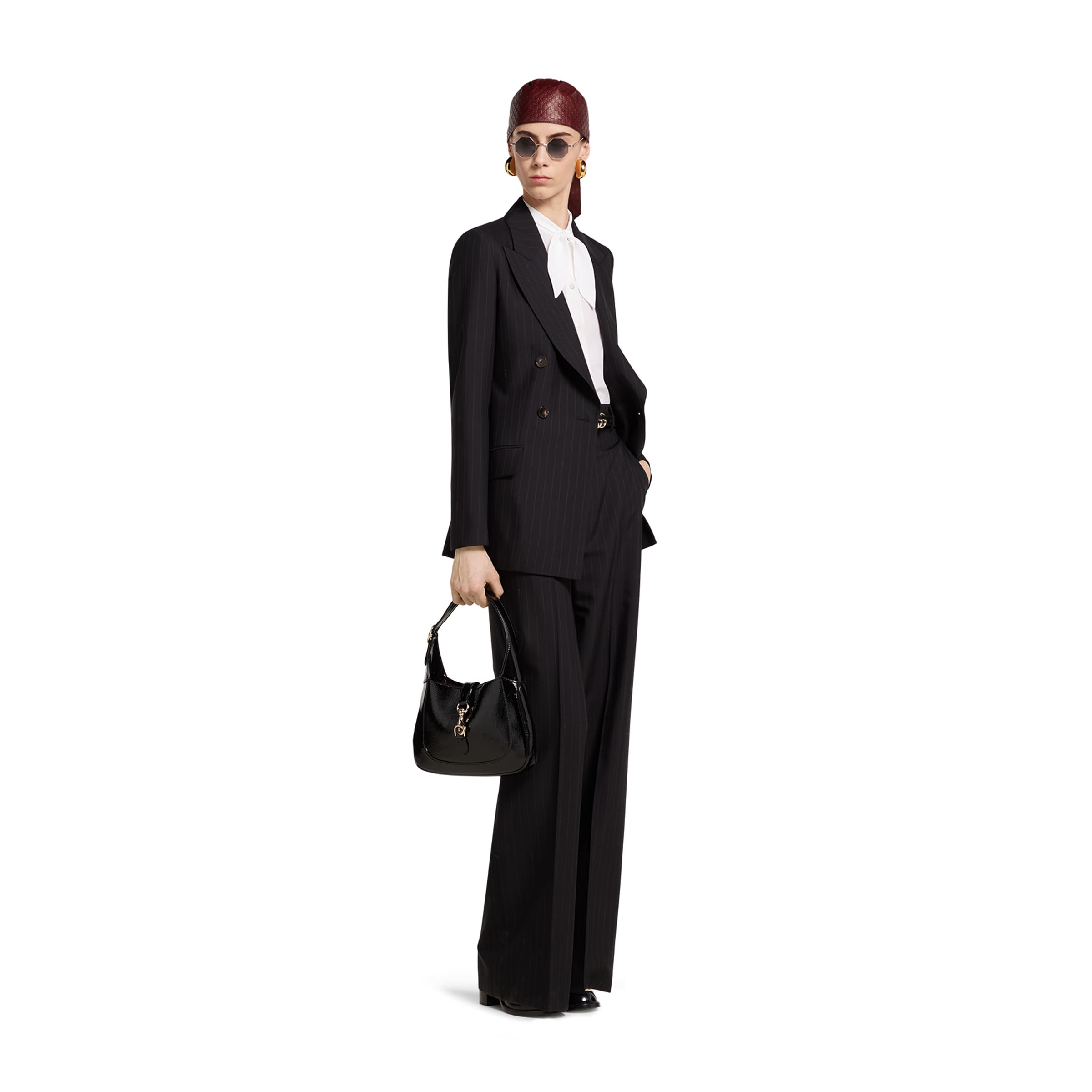 Pinstripe Gucci wool jacquard pants - 2