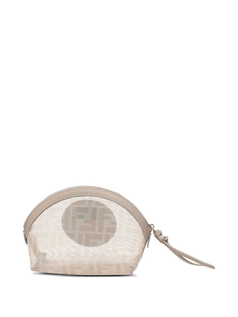 FENDI FF-logo mesh make up bag outlook