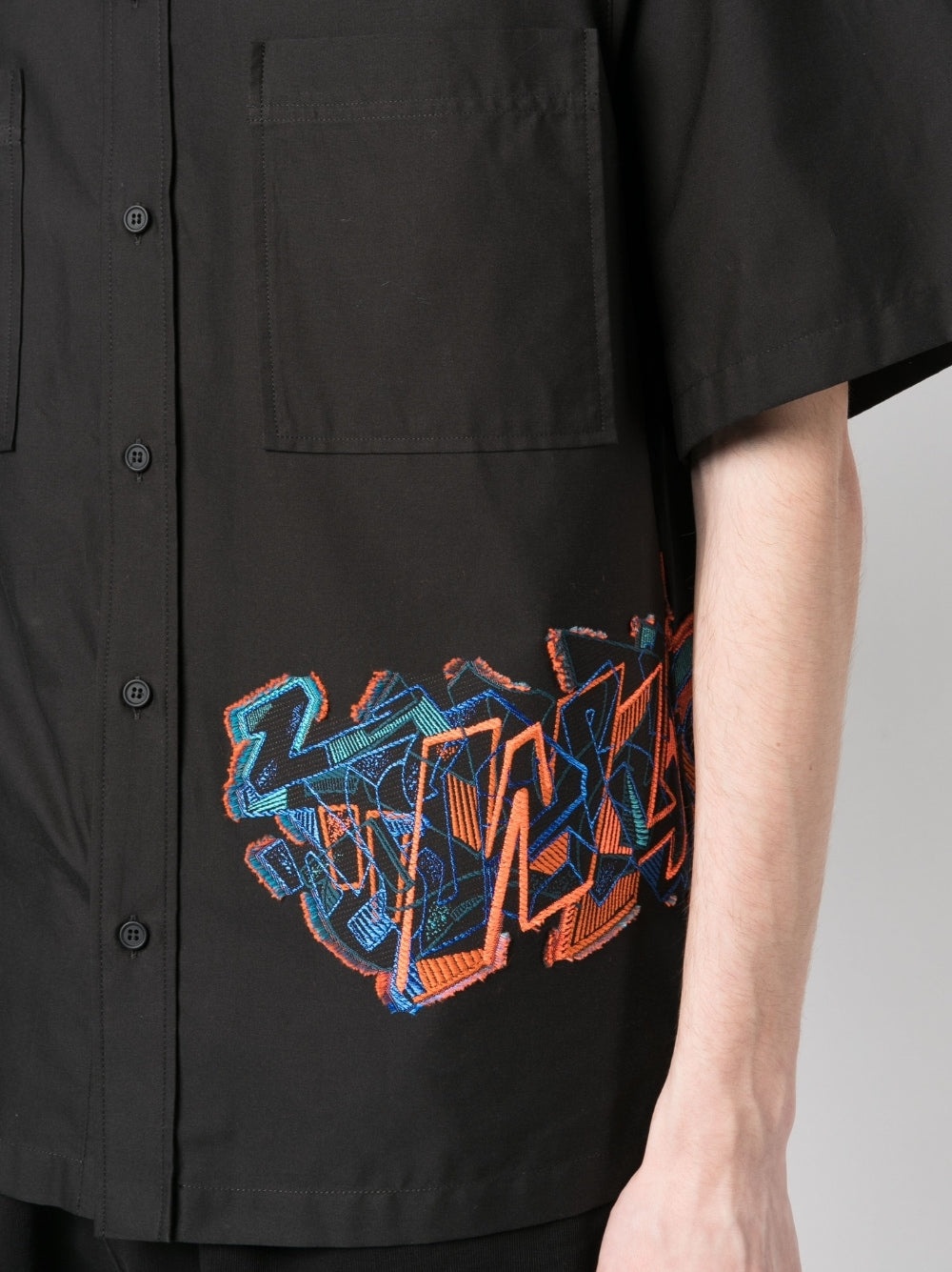 EMBROIDERED-DESIGN SHORT-SLEEVE SHIRT - 2
