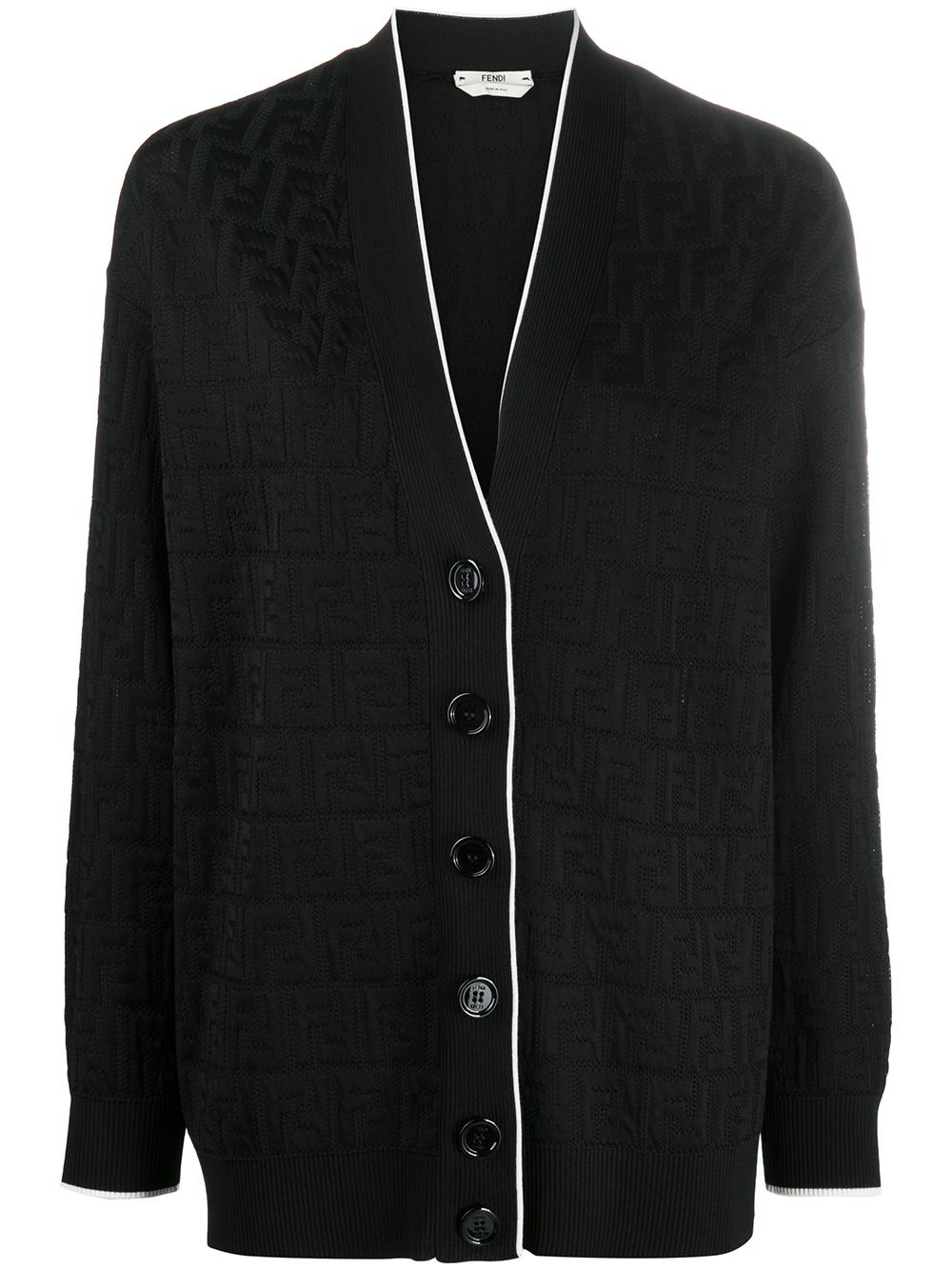 FF embroidered cardigan - 1