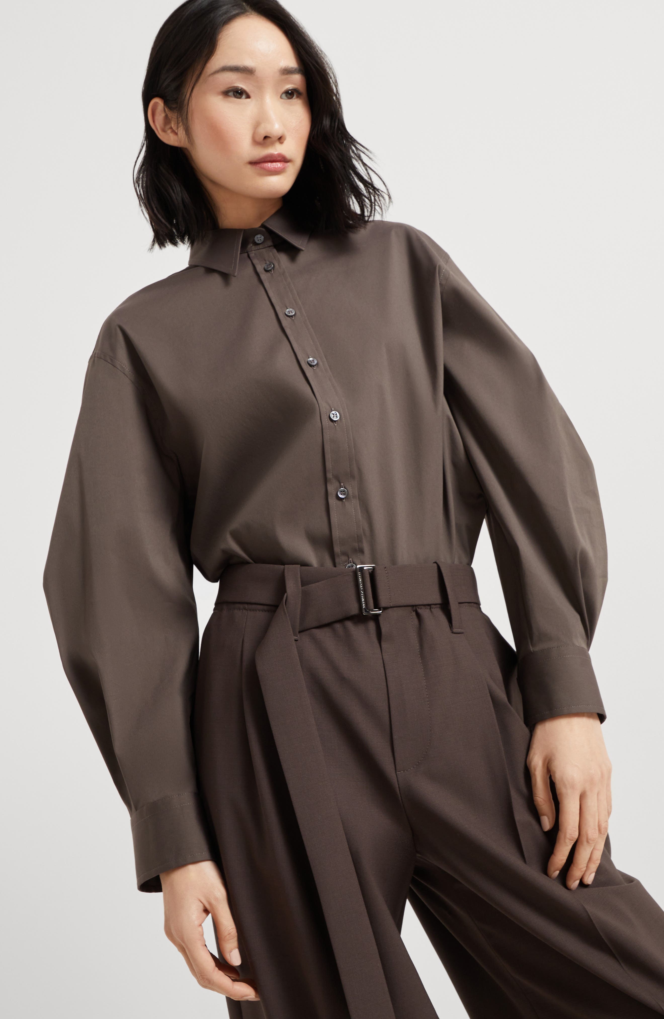 Brunello Cucinelli Sartorial Baggy trousers in Cocoa at Nordstrom - 4